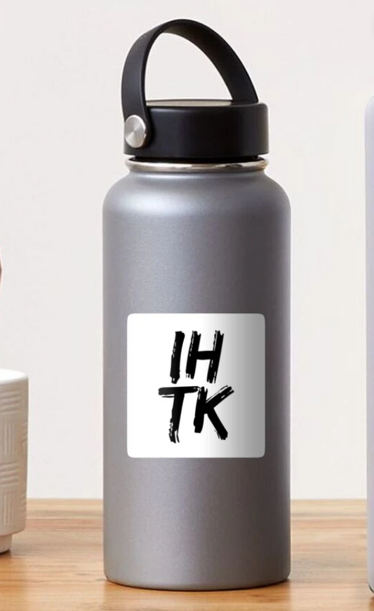 IHTK Logo Sticker (Black on White)